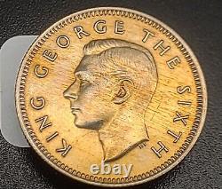 1951 New Zealand 6 Pence Proof KM 16, Extremely Rare