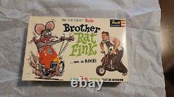 1964 Ed Roth Brother Rat Fink on a Bike extremely rare unbuilt sealed inside
