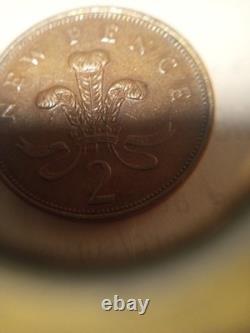 1971 NEW PENCE 2p British Elizabeth II Coin Extremely Rare (Great Condition)