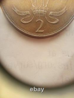 1971 NEW PENCE 2p British Elizabeth II Coin Extremely Rare (Great Condition)