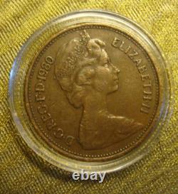 1980 2p New Pence Coin (EXTREMELY RARE) British Money'Rare MINTING ERROR Coin