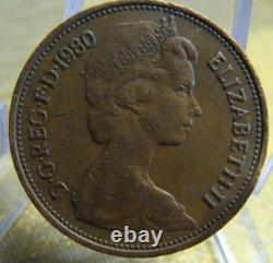 1980 2p New Pence Coin (EXTREMELY RARE) British Money'Rare MINTING ERROR Coin