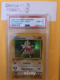 1999 Pokemon Spanish 1st Edition Hitmonchan Holo Psa 10 Pop2 Wotc Extremely Rare