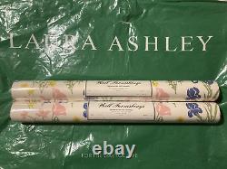 2 Rolls of VINTAGE Laura Ashley Wallpaper 1980 Extremely rare Batch No. 8365