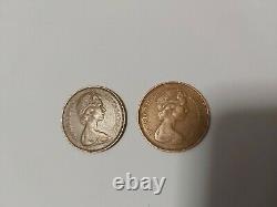 2 x 1971 new pence 2p coin Extremely Rare Collectors Item Genuine