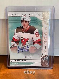 2019-20 Jack Hughes Upper Deck Artifacts Extremely Rare Auto /25 Sp-1