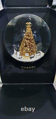 2022 BRAND NEW GOLD Chanel Xmas Tree Snow Globe VIP GIFT. EXTREMELY RARE