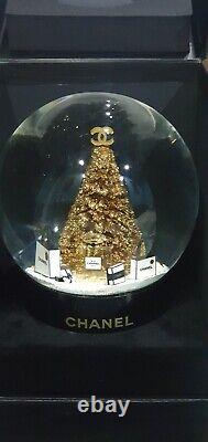 2022 BRAND NEW GOLD Chanel Xmas Tree Snow Globe VIP GIFT. EXTREMELY RARE