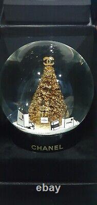 2022 BRAND NEW GOLD Chanel Xmas Tree Snow Globe VIP GIFT. EXTREMELY RARE