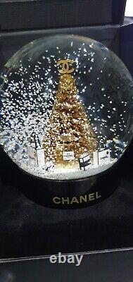 2022 BRAND NEW GOLD Chanel Xmas Tree Snow Globe VIP GIFT. EXTREMELY RARE