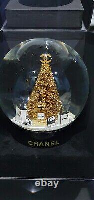 2022 BRAND NEW GOLD Chanel Xmas Tree Snow Globe VIP GIFT. EXTREMELY RARE