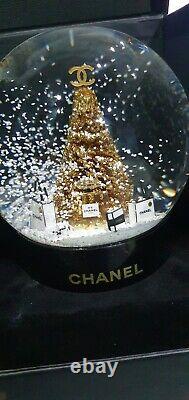 2022 BRAND NEW GOLD Chanel Xmas Tree Snow Globe VIP GIFT. EXTREMELY RARE