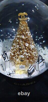 2022 BRAND NEW GOLD Chanel Xmas Tree Snow Globe VIP GIFT. EXTREMELY RARE