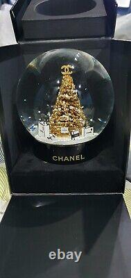 2022 BRAND NEW GOLD Chanel Xmas Tree Snow Globe VIP GIFT. EXTREMELY RARE