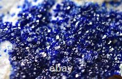 251 Gr Extremely Rare Aragonite, Blue Azurite Crystals On Matrix Helmand @AFG