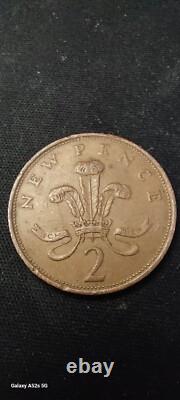 2p New Pence Error Extremely Rare 1980 New Pence/two Pence Mint Error