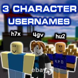 3 Character Username Roblox Extremely Rare Roblox Cheap + Secure