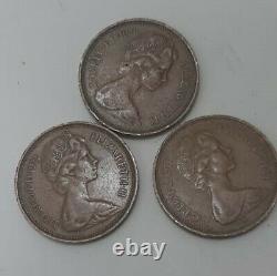 3 pc 1971 2 p New Pence Coin EXTREMELY RARE Original old coin Vintage collectors