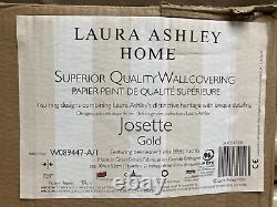6 Rolls Laura Ashley Wallpaper Josette Gold Extremely Rare W089447-A/1 FreeP&P