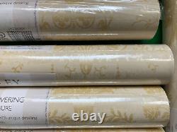 6 Rolls Laura Ashley Wallpaper Josette Gold Extremely Rare W089447-A/1 FreeP&P