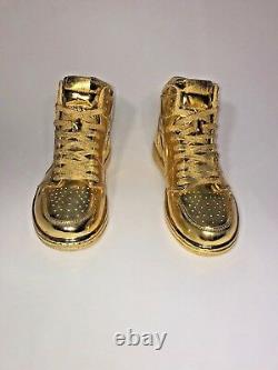 Air Jordan 1 Retro Custom 24k Plated GOLD Extremely Rare One of a Kind