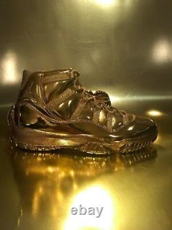 Air Jordan 11 Retro Custom 24k Plated GOLD Extremely Rare One of a Kind