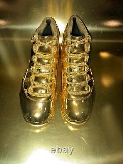 Air Jordan 11 Retro Custom 24k Plated GOLD Extremely Rare One of a Kind