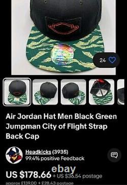 Air Jordan Nike Jumpman City of Flight Cap Hat $180 EXTREMELY RARE! New Strap OG