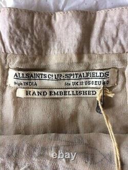 BRAND NEW Allsaints Newaz Skirt- Pistachio, Size 12 Extremely Rare, A CELEB HIT