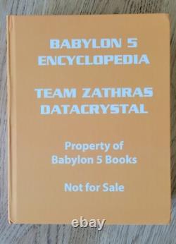 Babylon 5 Encyclopedia Team Zathras Datacrystal, HC, NEW Extremely RARE