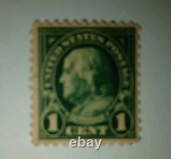 Benjamin Franklin Dark Green One 1 Cent U. S. Stamp (Extremely Rare) New
