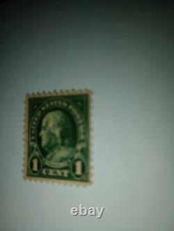 Benjamin Franklin Dark Green One 1 Cent U. S. Stamp (Extremely Rare) New