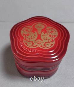 Brand New Unused, extremely rare LE CREUSET stacking ramekin, Fleur