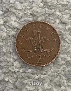 British 1971 2P New Pence, New Penny Extremely Rare 2p Coin