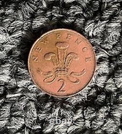 British 1971 2P New Pence, New Penny Extremely Rare 2p Coin