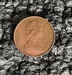 British 1971 2P New Pence, New Penny Extremely Rare 2p Coin