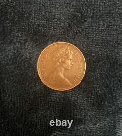 British 1971 2P New Pence, New Penny Extremely Rare 2p Coin