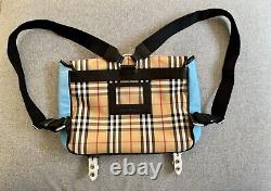 Burberry Monster Flap Backpack Vintage Check Canvas-Extremely Rare Item