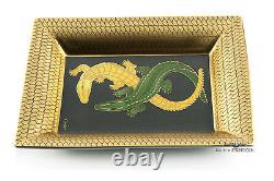 CARTIER PORCELAIN CROCODILE TRINKET TRAY Extremely Rare