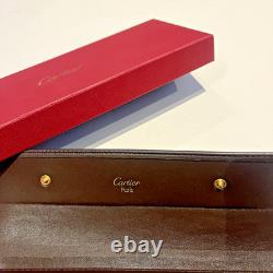 Cartier Brown Leather Roll Watch Carry Bag And Display, Extremely Rare Brand New