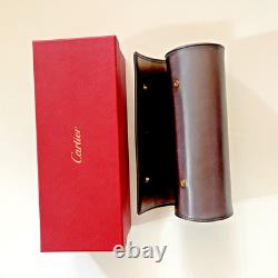 Cartier Brown Leather Roll Watch Carry Bag And Display, Extremely Rare Brand New