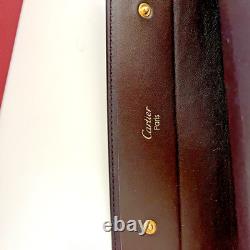 Cartier Brown Leather Roll Watch Carry Bag And Display, Extremely Rare Brand New