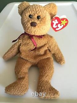 Curly Bear Beanie Baby EXTREMELY RARE 5 ERRORS