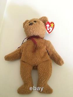 Curly Bear Beanie Baby EXTREMELY RARE 5 ERRORS