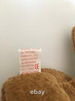 Curly Bear Beanie Baby EXTREMELY RARE 5 ERRORS