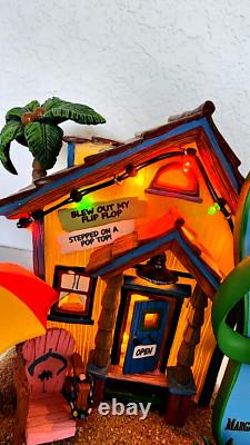 Dept 56 Margaritaville Flip Flop Repair Shop Lighted Village Extremely Rare! New