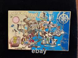Disney Neverland Map (peter Pan) Jumbo Pin Le Of 500 Extremely Rare New