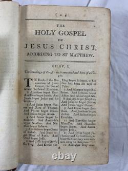 Douay Rheims New Testament Bible 1797 In Good Condition Extremely Rare