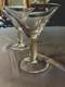 Extremely Rare! 2 Villeroy & Boch New Cottage Martini Glasses / Amber Stems