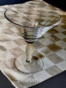 EXTREMELY RARE! 2 Villeroy & Boch New Cottage Martini Glasses / Amber Stems